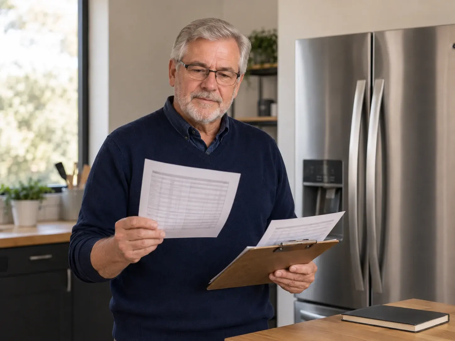 Walter in his appliance-buying workspace